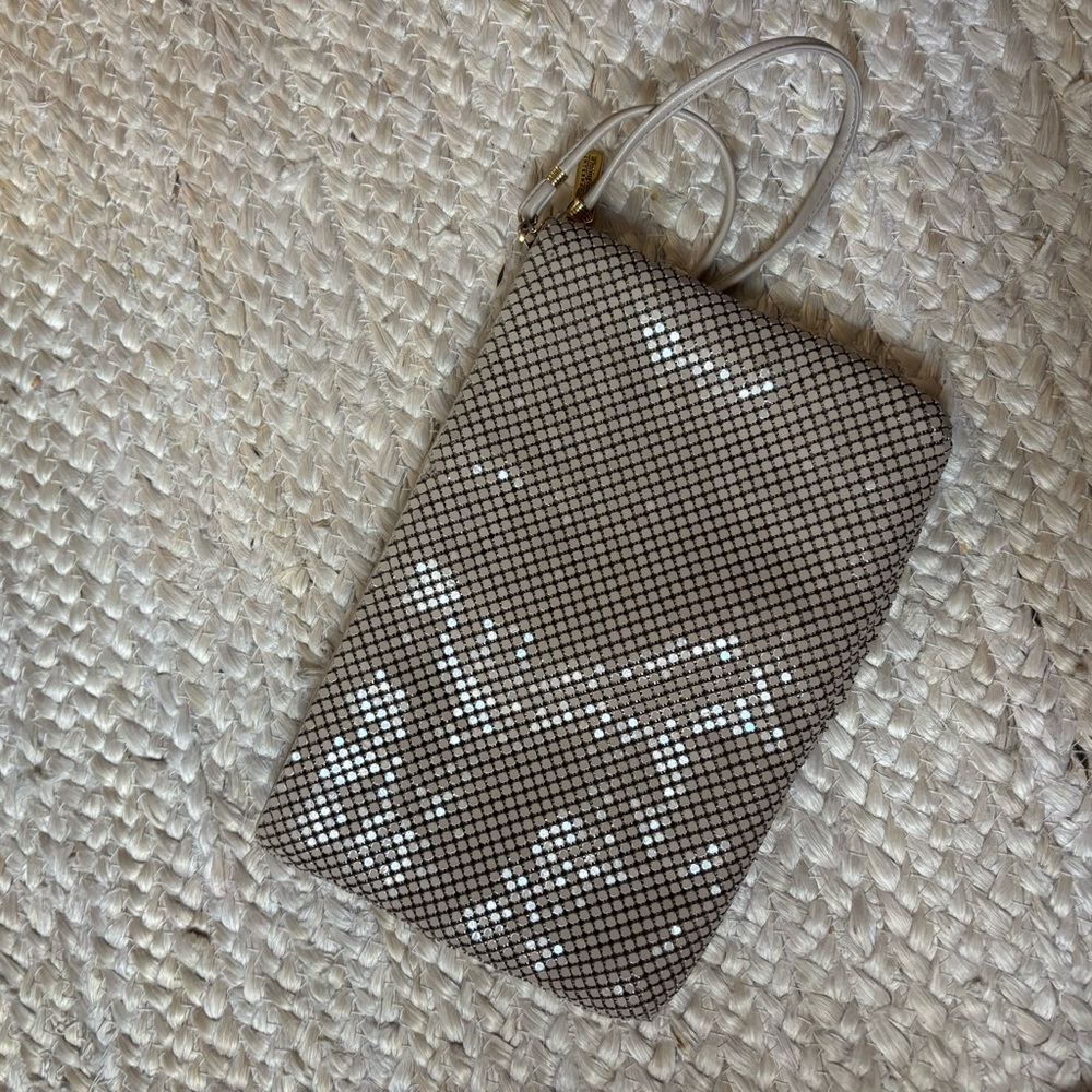 Vintage Silver Mesh Crossbody Bag